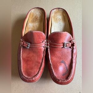 Cole Haan Country red leather mule slide flat shoe size 7